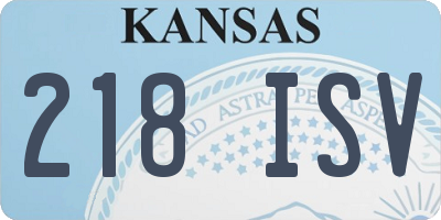 KS license plate 218ISV