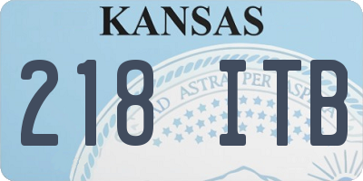 KS license plate 218ITB