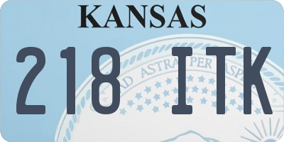 KS license plate 218ITK
