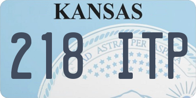 KS license plate 218ITP