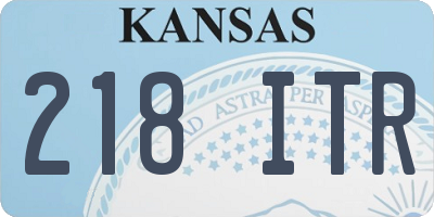 KS license plate 218ITR