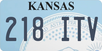 KS license plate 218ITV