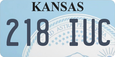 KS license plate 218IUC