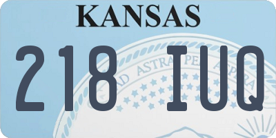 KS license plate 218IUQ