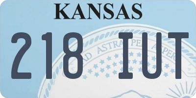 KS license plate 218IUT