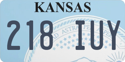 KS license plate 218IUY