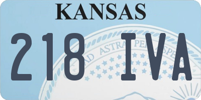 KS license plate 218IVA
