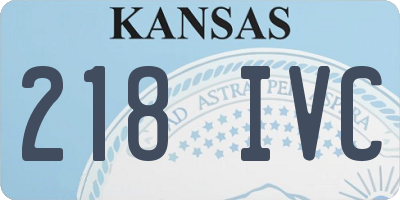 KS license plate 218IVC