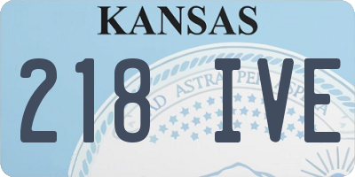 KS license plate 218IVE