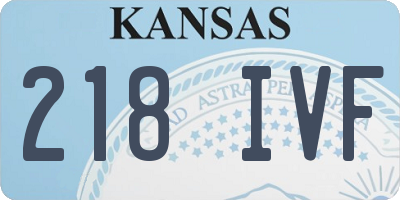 KS license plate 218IVF