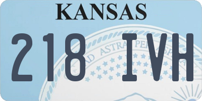 KS license plate 218IVH