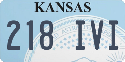 KS license plate 218IVI