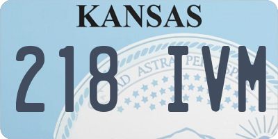KS license plate 218IVM