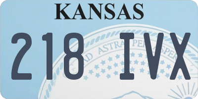 KS license plate 218IVX