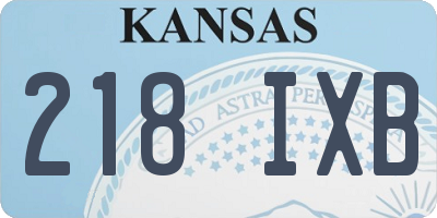 KS license plate 218IXB