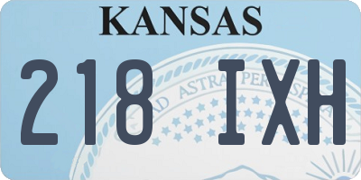 KS license plate 218IXH