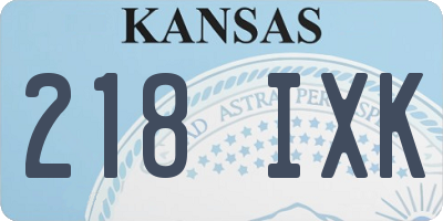 KS license plate 218IXK