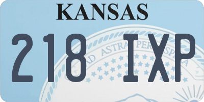 KS license plate 218IXP