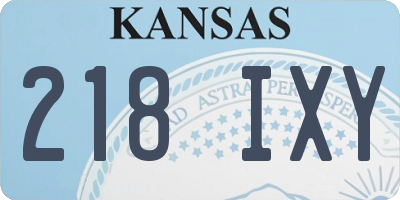 KS license plate 218IXY