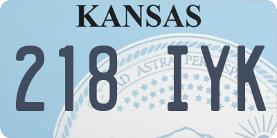 KS license plate 218IYK