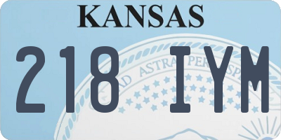 KS license plate 218IYM