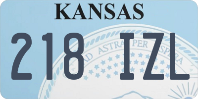 KS license plate 218IZL