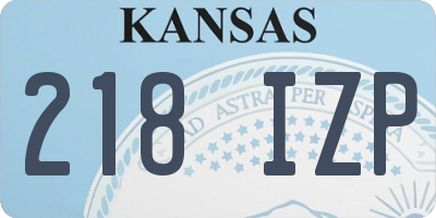 KS license plate 218IZP
