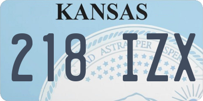 KS license plate 218IZX