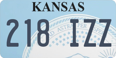 KS license plate 218IZZ