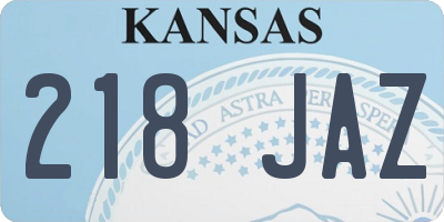 KS license plate 218JAZ