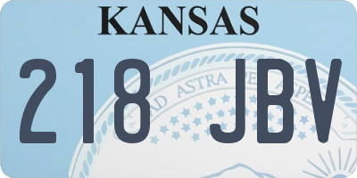 KS license plate 218JBV