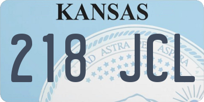 KS license plate 218JCL