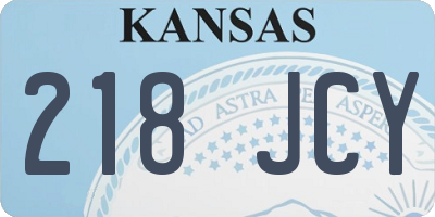 KS license plate 218JCY