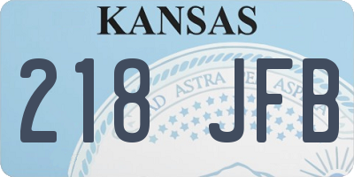 KS license plate 218JFB