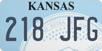 KS license plate 218JFG