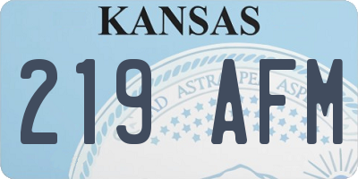 KS license plate 219AFM