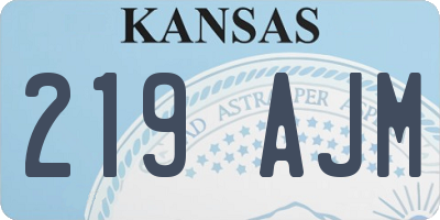 KS license plate 219AJM