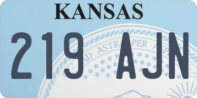 KS license plate 219AJN