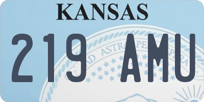 KS license plate 219AMU