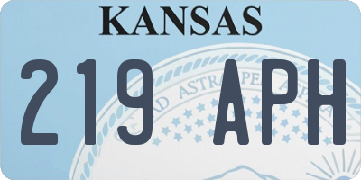KS license plate 219APH