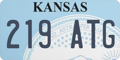 KS license plate 219ATG