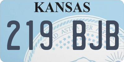 KS license plate 219BJB