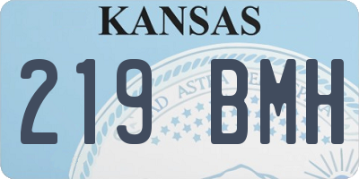 KS license plate 219BMH