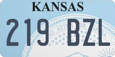 KS license plate 219BZL