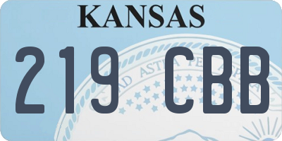 KS license plate 219CBB