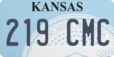 KS license plate 219CMC
