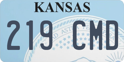 KS license plate 219CMD