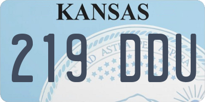 KS license plate 219DDU