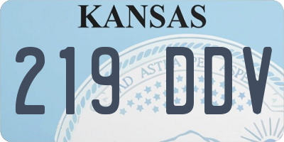 KS license plate 219DDV