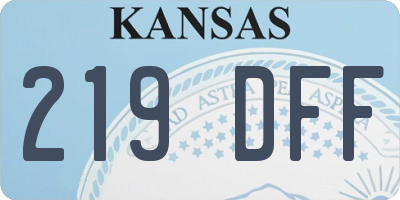 KS license plate 219DFF